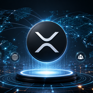 Futuristic XRP financial network concept